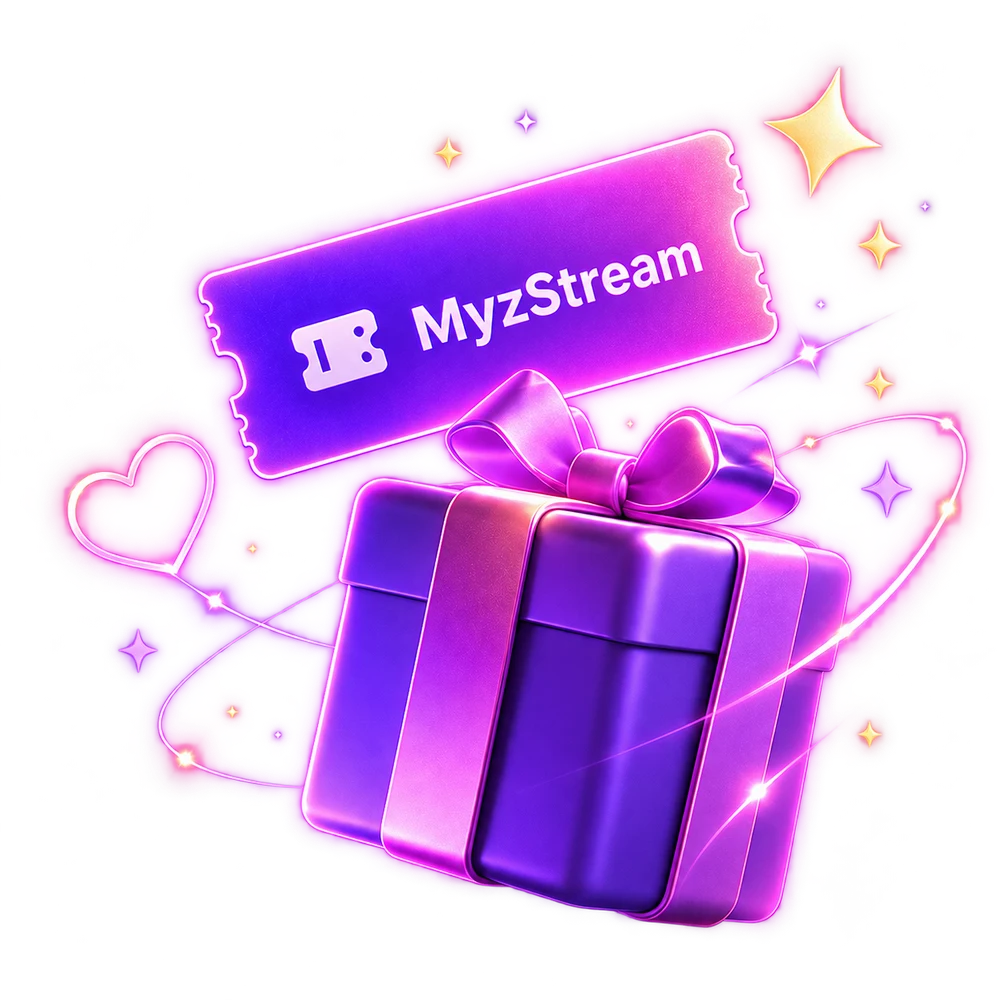 MyzStreamの利用券とプレゼントボックス